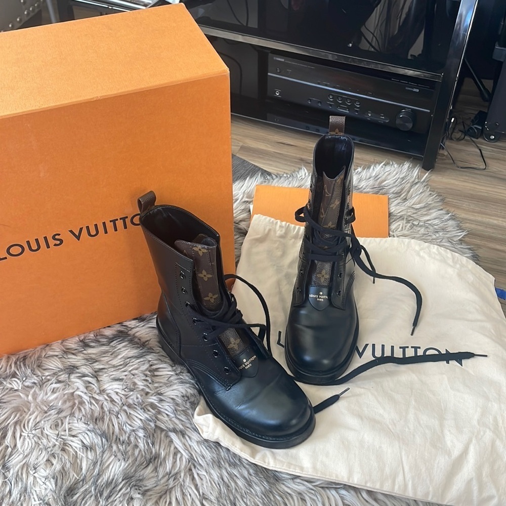 Louis Vuitton combat boots for women